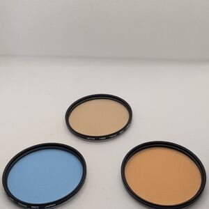 Camera Lens Filter Set - Blue, Tan, and Orange